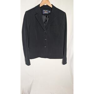 American Living Womens Blazer Sz 12 Black Buttons Classic Career Business